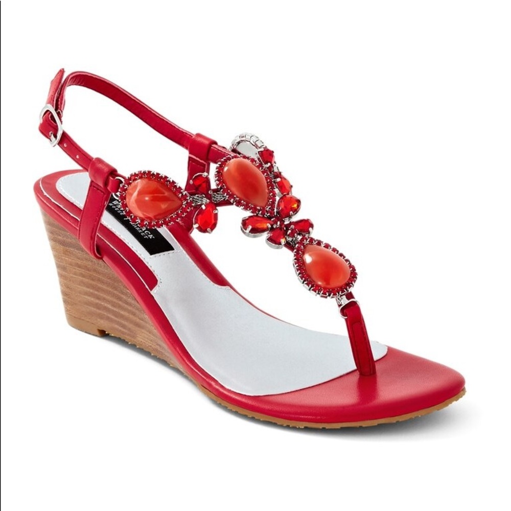 White House Black Market
Jeweled Demi-Wedge Sandal